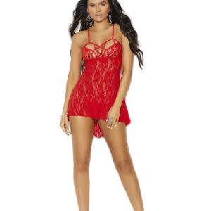 Lace babydoll and matching g-string.